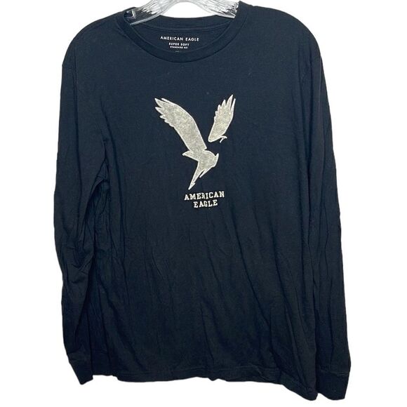 American Eagle Super Soft Black Long Sleeve T-shirt. Size Small. - Picture 1 of 7